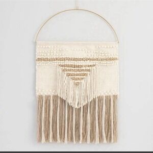 Large‎ White and Gold Woven Wall Bohemian Hanging from World Market